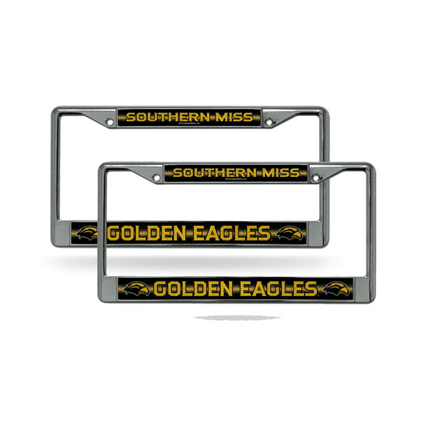 Rico Industries NCAA Southern Mississippi Golden Eagles Standard Chrome License Plate Frame 